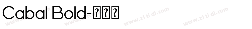 Cabal Bold字体转换